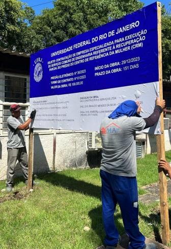 1º Medição - Instalação da placa de obra